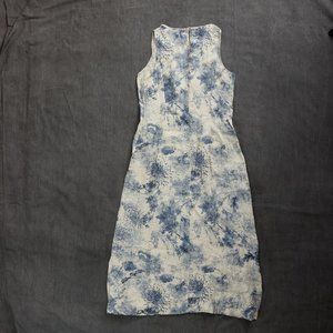 FRANCESCA BETTINI Made in Italy Linen floral print dress